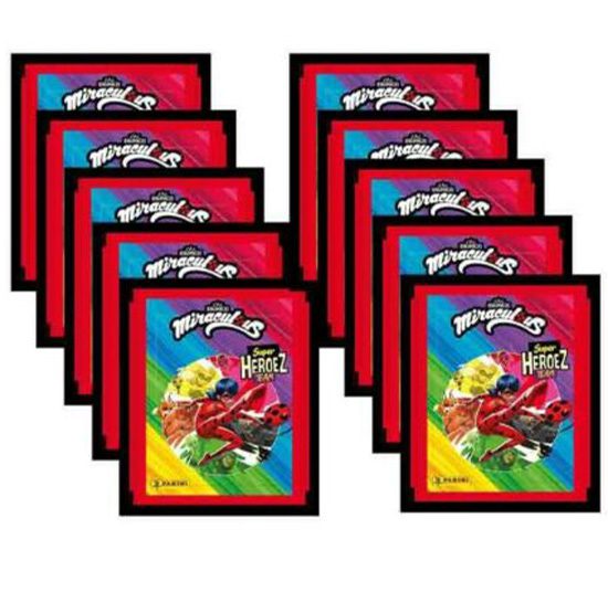 Panini Miraculous Ladybug Super Heroez Team 10 Tüten Sticker & Trading Cards