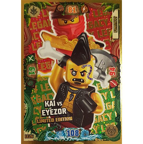 1xBlister mit LE 15 Lego Ninjago Serie 6 "Next Level" Trading Cards DIE INSEL 