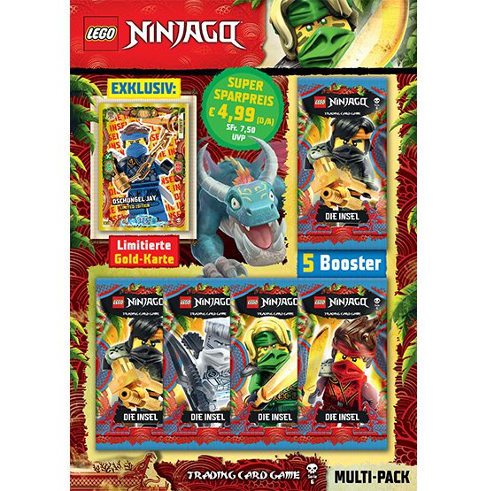 Lego Ninjago Serie 6 Die Insel Trading Card alle 3 Multipack mit LE6 LE15 LE19