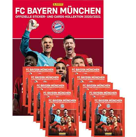 Sammelsticker 1 Display je 36 Tüten Panini Bayern München® Sticker 2020/2021 