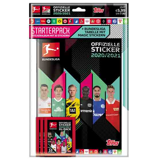 1 Display Handball Bundesliga 4 Blister WM Sticker 2020/2021 Starterpack 