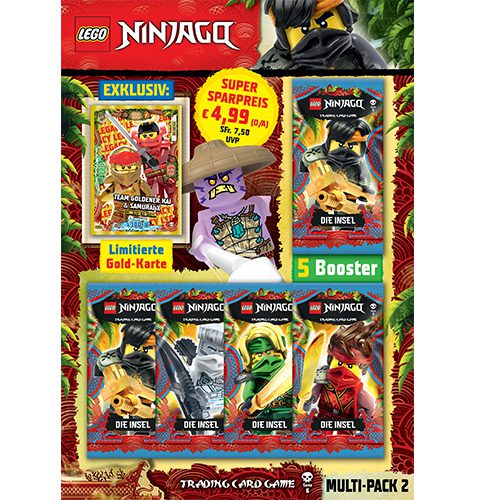 Lego Ninjago Serie 6 "Die Insel" Trading Card Game Multipack 2 mit LE18 Ronin