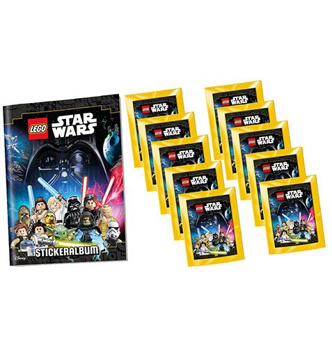 Sammelalbum Neu & OVP 10 Tüten Lego Star Wars Sticker 