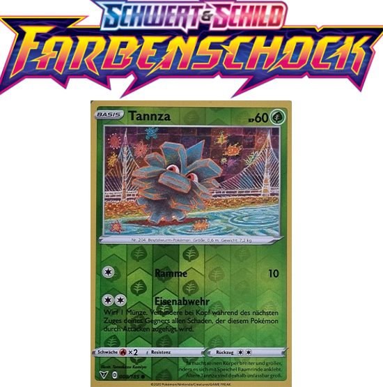 Pokémon Farbenschock Tannza 008/185 REVERSE HOLO
