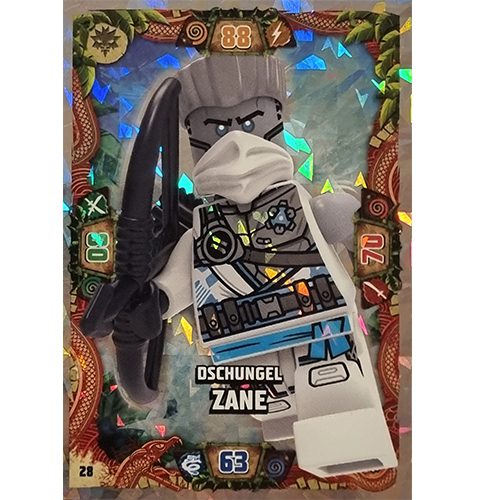 Lego Ninjago Serie 6 Trading Cards Nr 028 Dschungel Zane