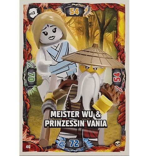 Lego Ninjago Serie 6 Trading Cards Nr 046 Meister Wu und Prinzessin Vania