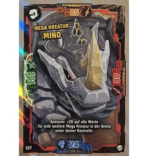 Lego Ninjago Serie 6 Trading Cards Nr 137 Mega Kreatur Mino