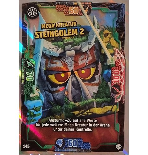 Lego Ninjago Serie 6 Trading Cards Nr 145 Mega Kreatur Steingolem 2