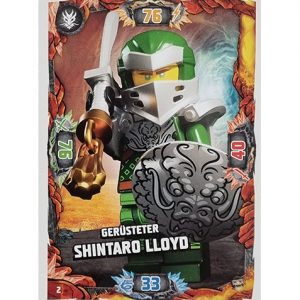 Lego Ninjago Serie 6 NEXT LEVEL Trading Cards Nr 002 Gerüsteter Shintaro Lloyd
