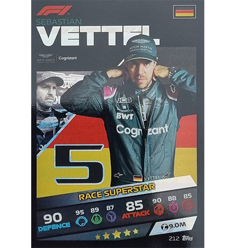 Turbo Attax 2021 Nr 212 Sebastian Vettel