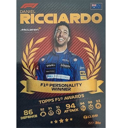 Turbo Attax 2021 Nr 227 Daniel Ricciardo