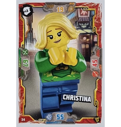 Lego Ninjago Serie 6 NEXT LEVEL Trading Cards Nr 034 Christina