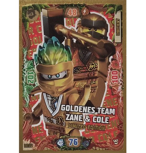 Lego Ninjago Serie 6 Next Level Limited Edition LE16 Goldenes Team Zane & Cole 
