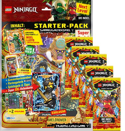 Lego Ninjago Serie 6 NEXT LEVEL Trading Cards Starterpack + 5x Booster
