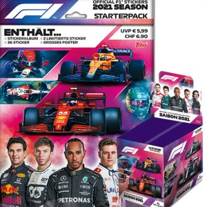 Topps Formula 1 Sticker 2021 Starterpack und Display
