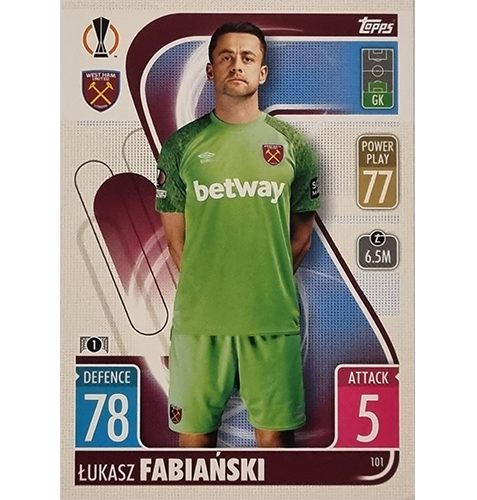 Topps Champions League 2021/2022 Nr 101 Lukasz Fabianski