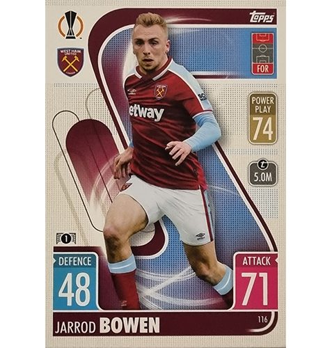 TOPPS Champions League 2021/2022 Trading Card 116-Jarrod Bowen 