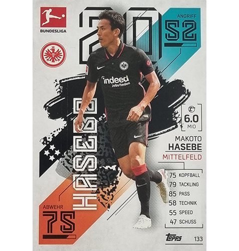 Topps Match Attax Bundesliga 2021/22 Nr 133 Makoto Hasebe