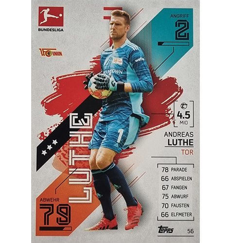 Topps Match Attax Bundesliga 2021/22 Nr 056 Andreas Luthe