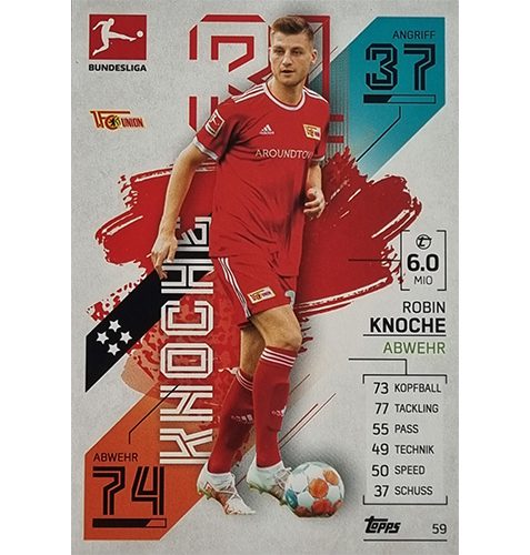 Topps Match Attax Bundesliga 2021/22 Nr 059 Robin Knoche