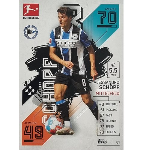 Topps Match Attax Bundesliga 2021/22 Nr 081 Alessandro Schöpf