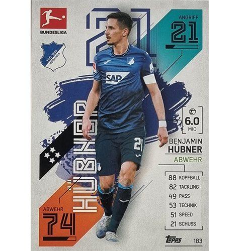 Topps Match Attax Bundesliga 2021/22 Nr 183 Benjamin Hübner
