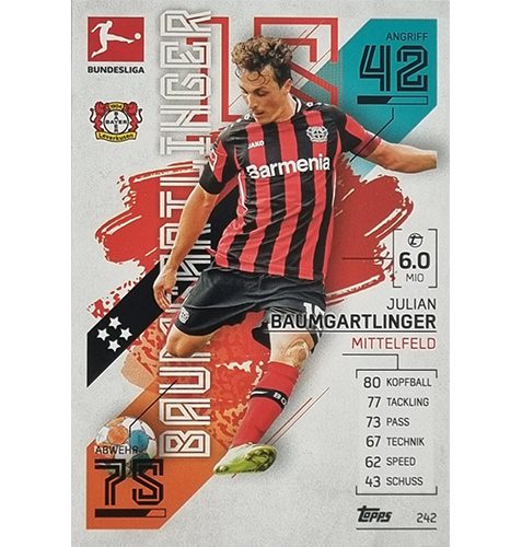 Topps Match Attax Bundesliga 2021/22 Nr 242 Julian Baumgartlinger