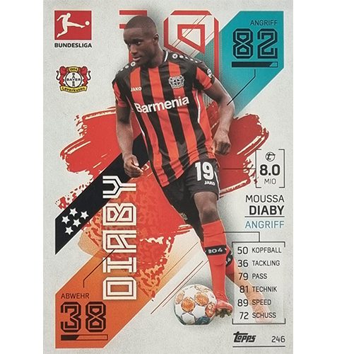 Topps Match Attax Bundesliga 2021/22 Nr 246 Moussa Diaby