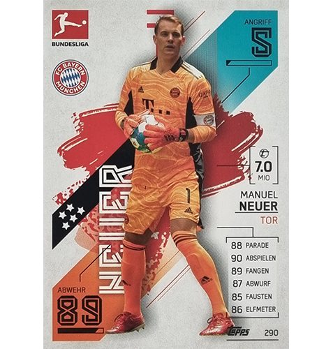 Topps Match Attax Bundesliga 2021/22 Nr 290 Manuel Neuer