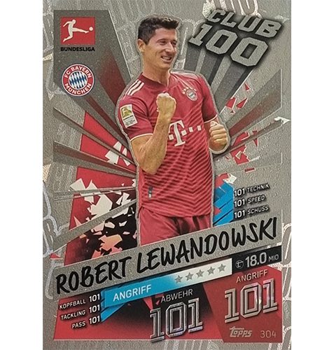 Topps Match Attax Bundesliga 2021/22 Nr 304 Robert Lewandowski
