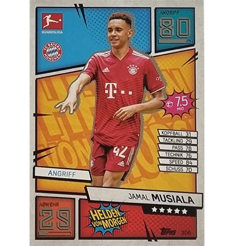 Topps Match Attax Bundesliga 2021/22 Nr 306 Jamal Musiala