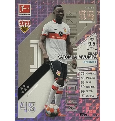 Topps Match Attax Bundesliga 2021/22 Nr 322 Silas Katompa Mvumpa