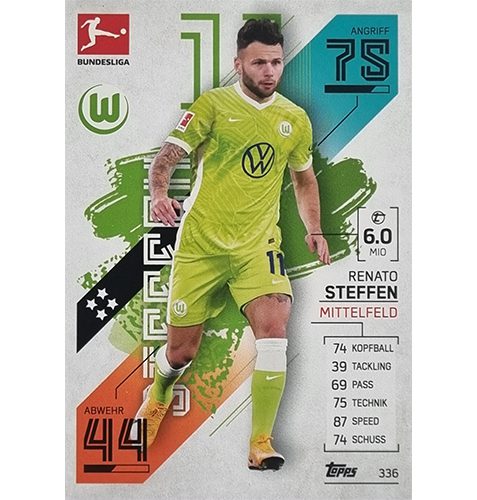 Topps Match Attax Bundesliga 2021/22 Nr 336 Renato Steffen