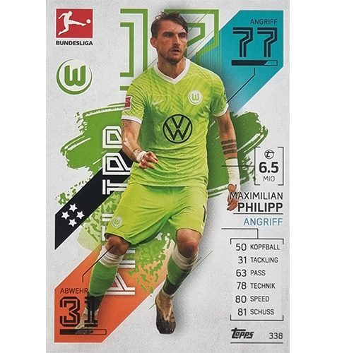 Topps Match Attax Bundesliga 2021/22 Nr 338 Maximilian Philipp