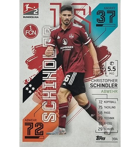 Topps Match Attax Bundesliga 2021/22 Nr 394 Christopher Schindler