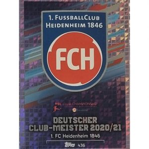 Topps Match Attax Bundesliga 2021/22 Nr 436 Deutscher Club Meister