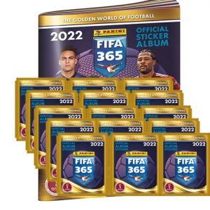 Panini FIFA 365 2022 Sticker Sammelalbum + 15x Stickertüten