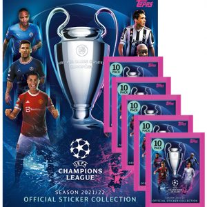Topps Champions League Sticker 2021/2022 Album + 5 Tüten