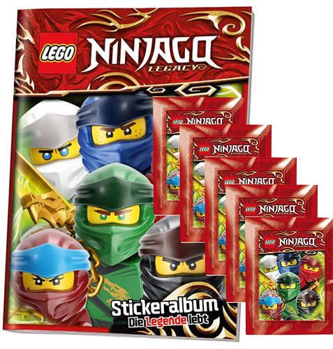 LEGO Ninjago Legacy Serie 2 Sticker Album + 5x Tüten