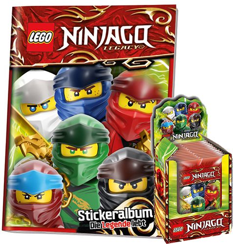 LEGO Ninjago Legacy Serie 2 Sticker Album + 1x Display