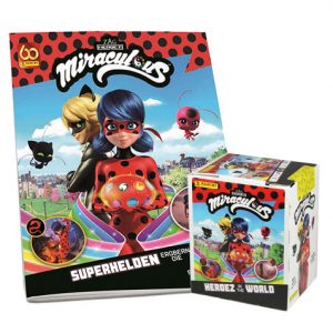 Panini Miraculous Ladybug Heroez in the World Sticker Sammelbum + 1x Display