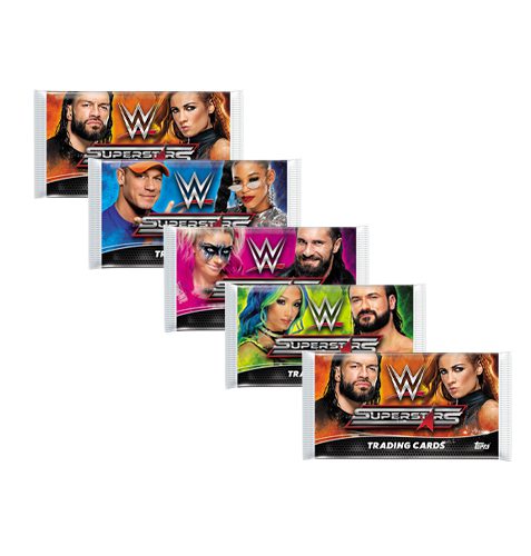 Topps WWE Superstars 2021 5x Booster je 10 Cards