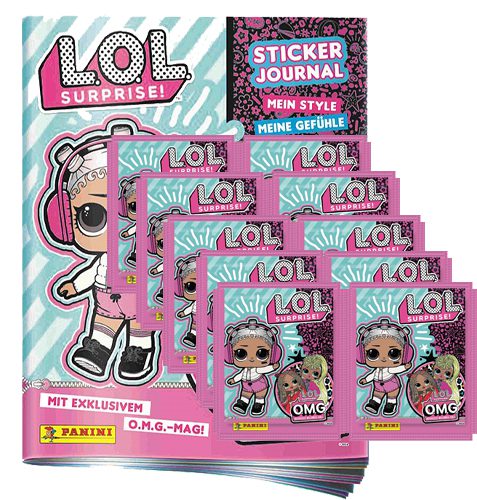 Panini LOL L.O.L Surprise Sticker- 1 Album NEU Booster 10 Tüten 50 Bilder 