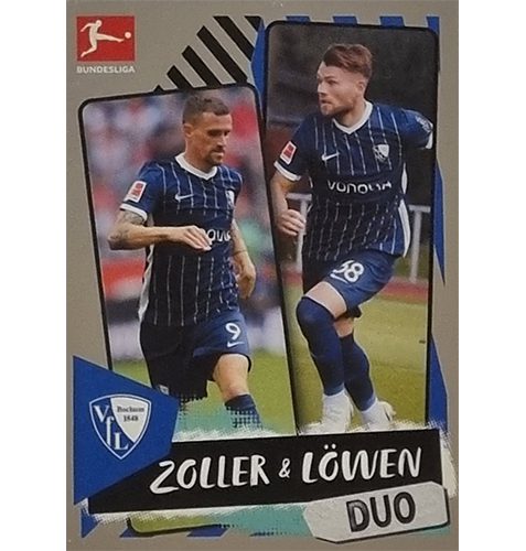 Topps Bundesliga Sticker Saison 2021/2022 Nr 125 Zoller und Löwen Duo