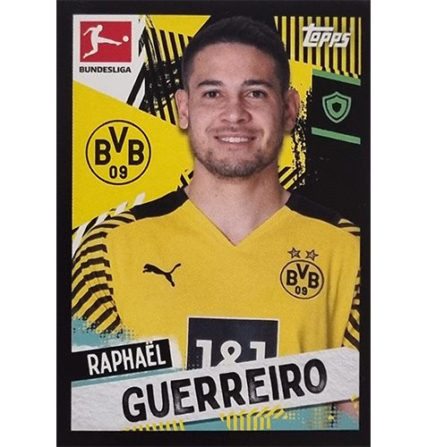 Topps Bundesliga Sticker Saison 2021/2022 Nr 154 Raphael Guerreiro