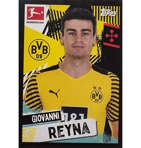 Topps Bundesliga Sticker Saison 2021/2022 Nr 161 Giovanni Reyna