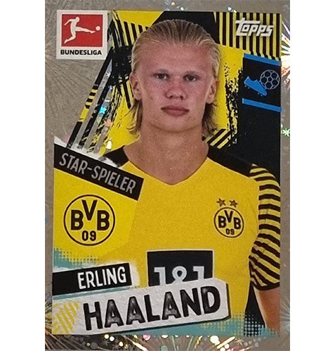 2022 Nr 164 Erling Haaland Topps Bundesliga 21/22 Offizielle Sticker 2021
