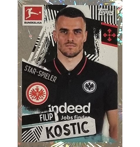 Topps Bundesliga Sticker Saison 2021/2022 Nr 186 Filip Kostic
