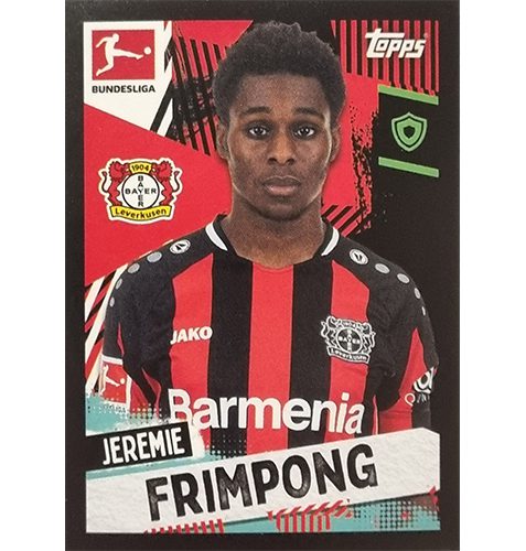 Topps Bundesliga Sticker Saison 2021/2022 Nr 307 Jeremie Frimpong