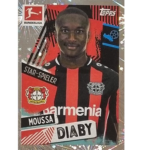 Topps Bundesliga Sticker Saison 2021/2022 Nr 318 Moussa Diaby